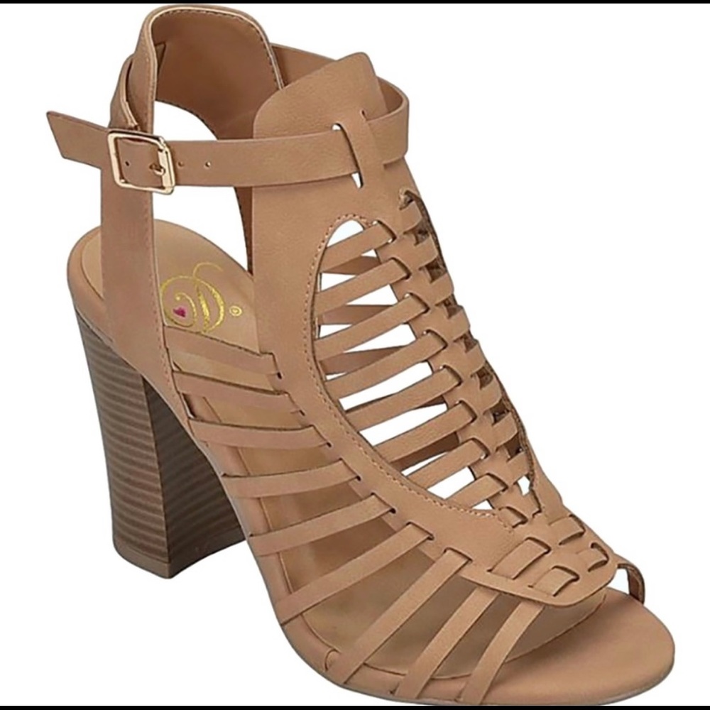 Strappy Block Heels